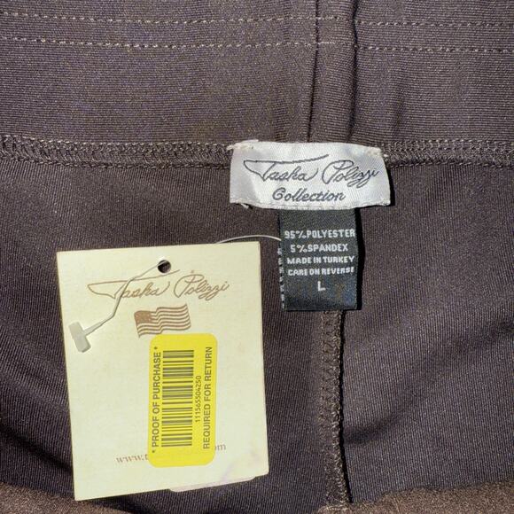 NWT Dillards women's Tasha Polizzi Collection Brown Tight Leggings Large - Picture 3 of 6